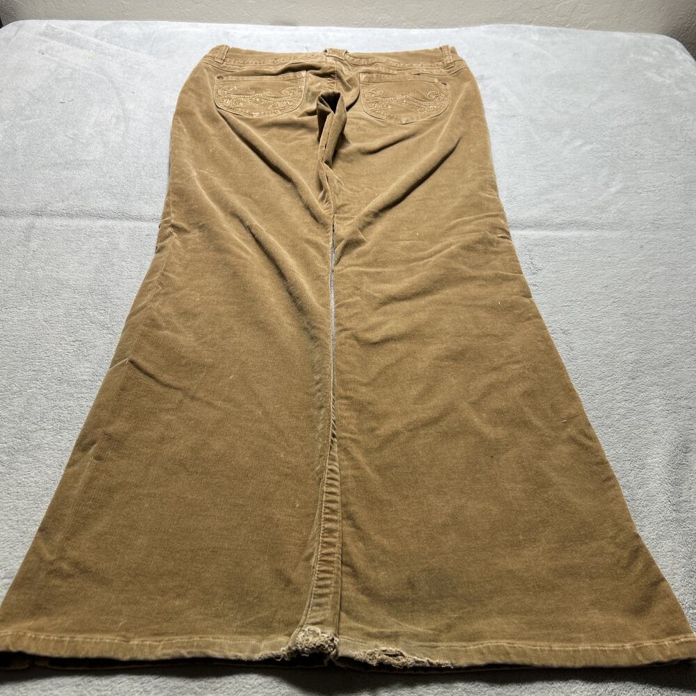 Y2k 2000s Embroidery Corduroy Baggy Pants W's 13 34x31 Wide Hamilton Dojo Flare